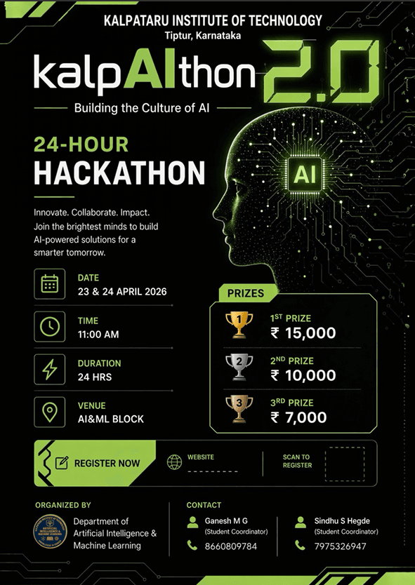 kalpAIthon 2.0 promotional poster